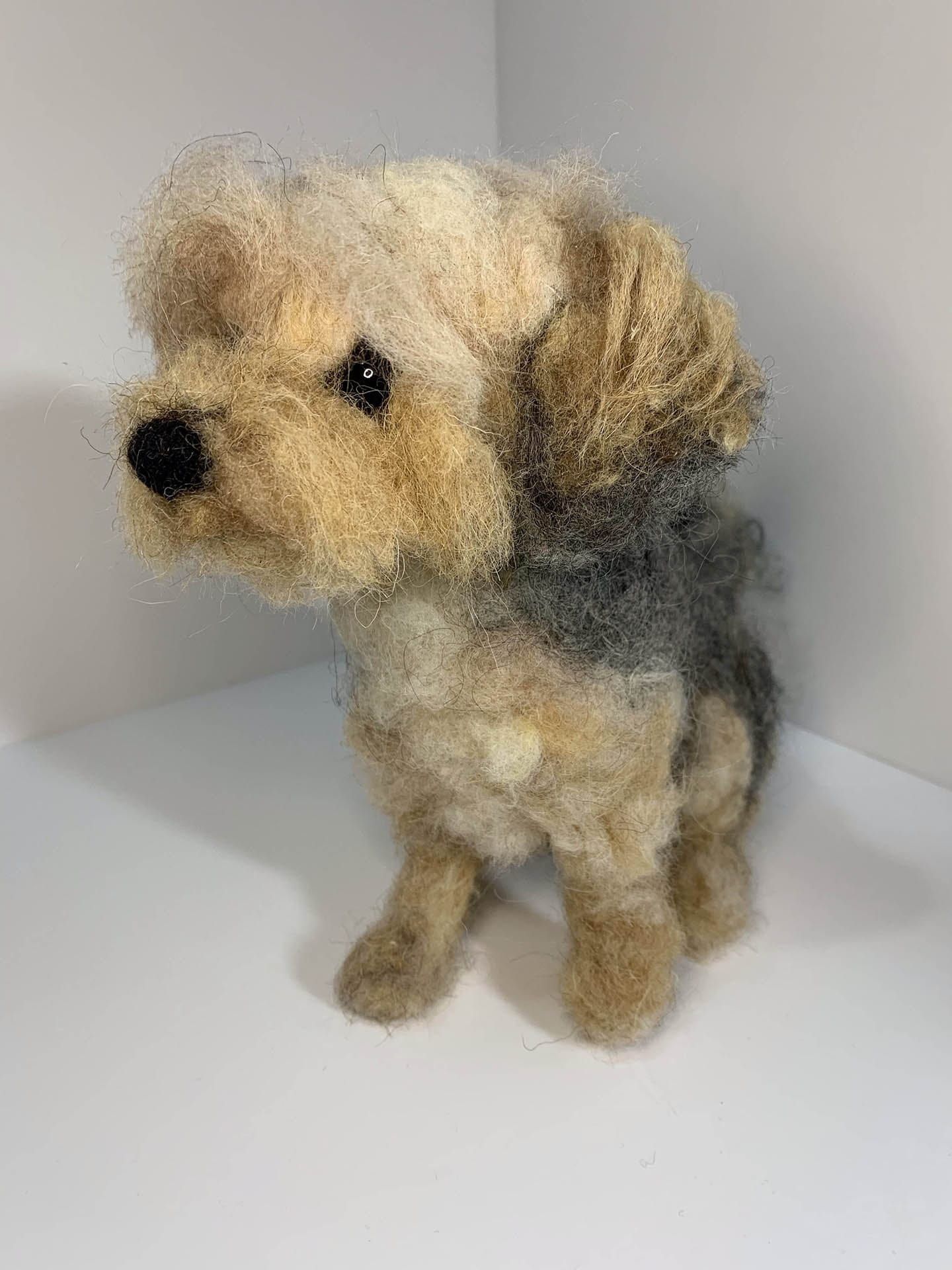 3D Pet Portrait of a dog in felt