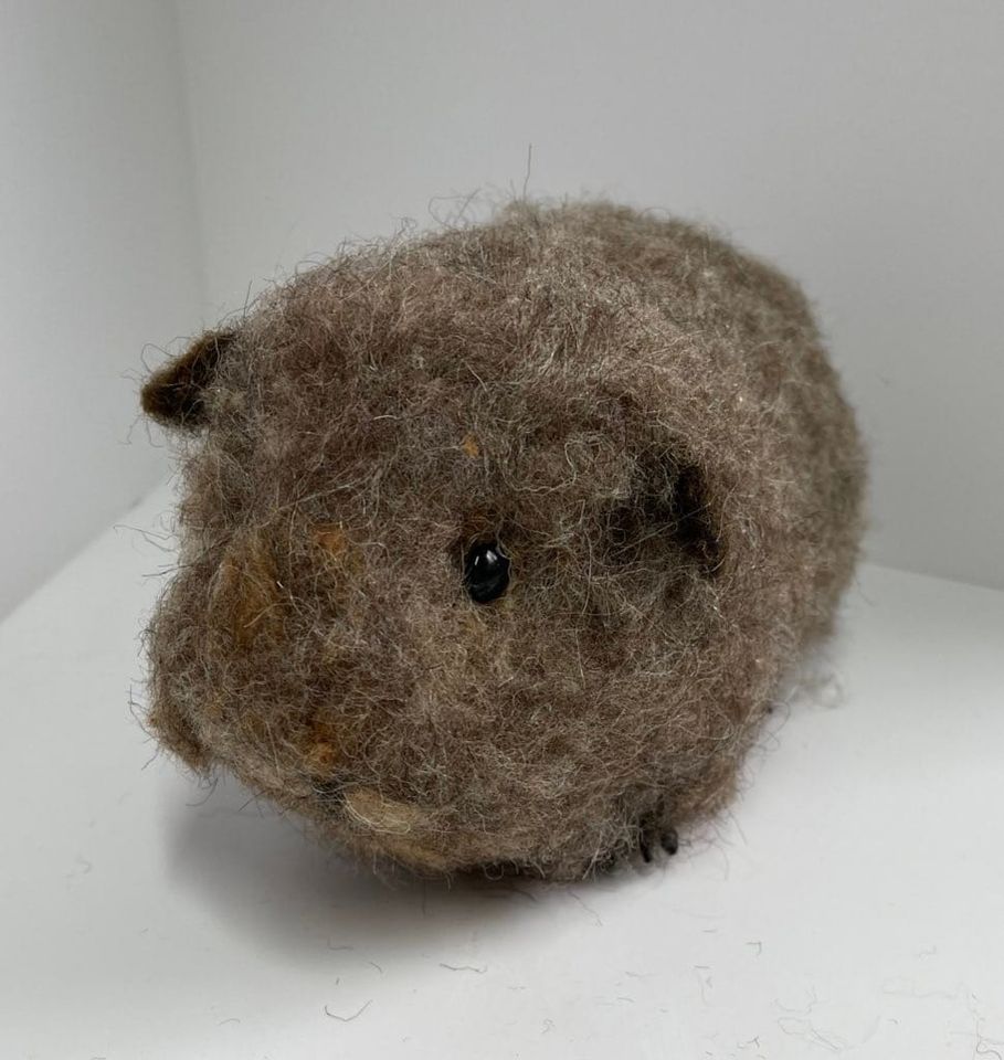 3D Pet Portrait of two hamsters in felt