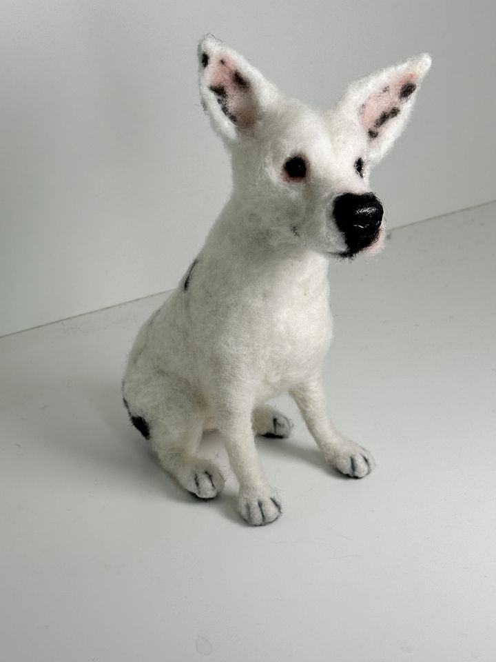 3D Pet Portrait of a dog in felt
