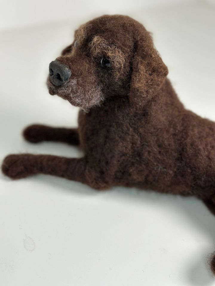 3D Pet Portrait of a dog in felt
