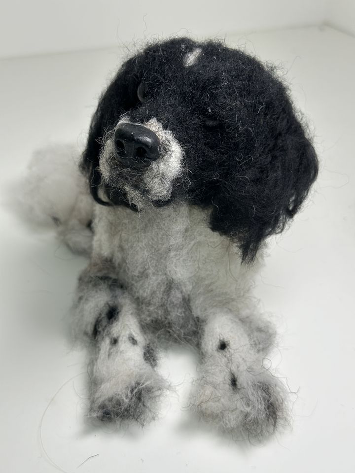 3D Pet Portrait of a dog in felt