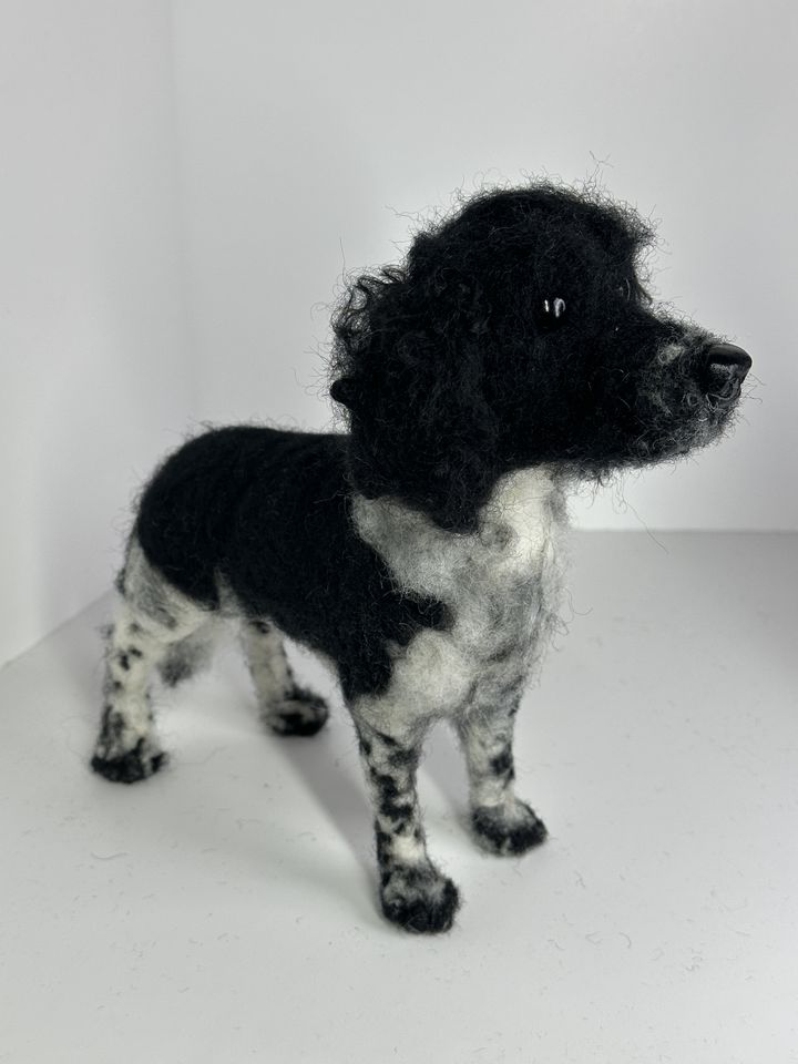 3D Pet Portrait of a Spaniel in felt
