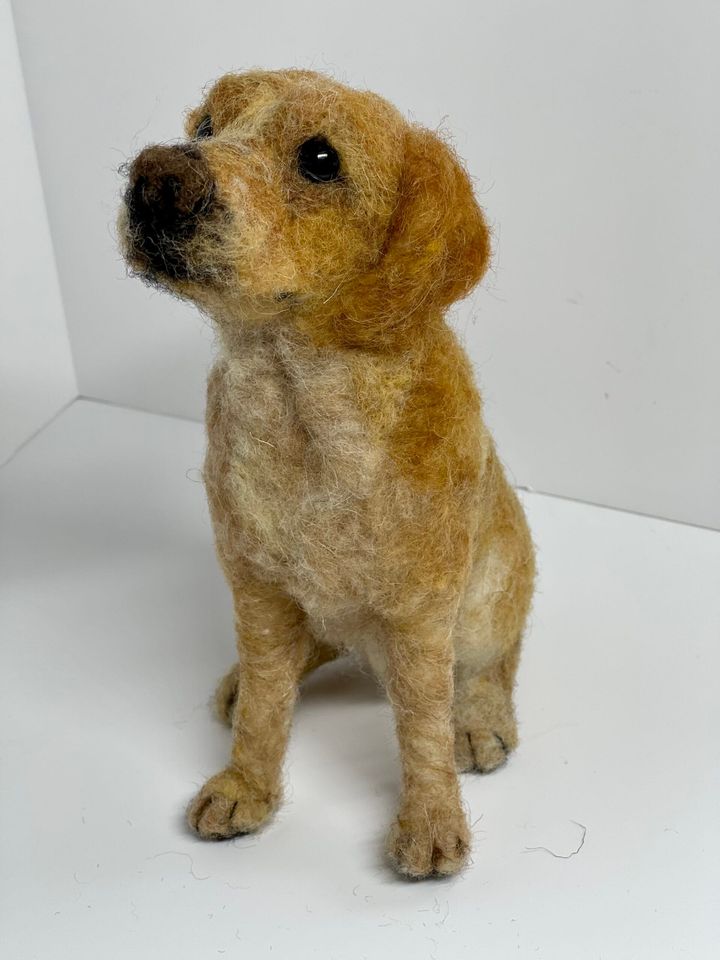 3D Pet Portrait of a Labrador in felt