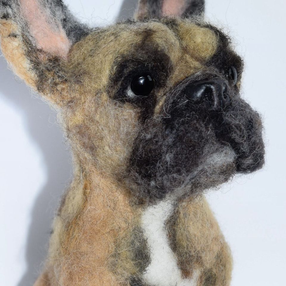 3D Pet Portrait of a dog in felt